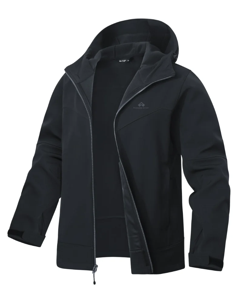 Pioneer Camp Men's Fleece-Lined Softshell Jacket, polar fleece