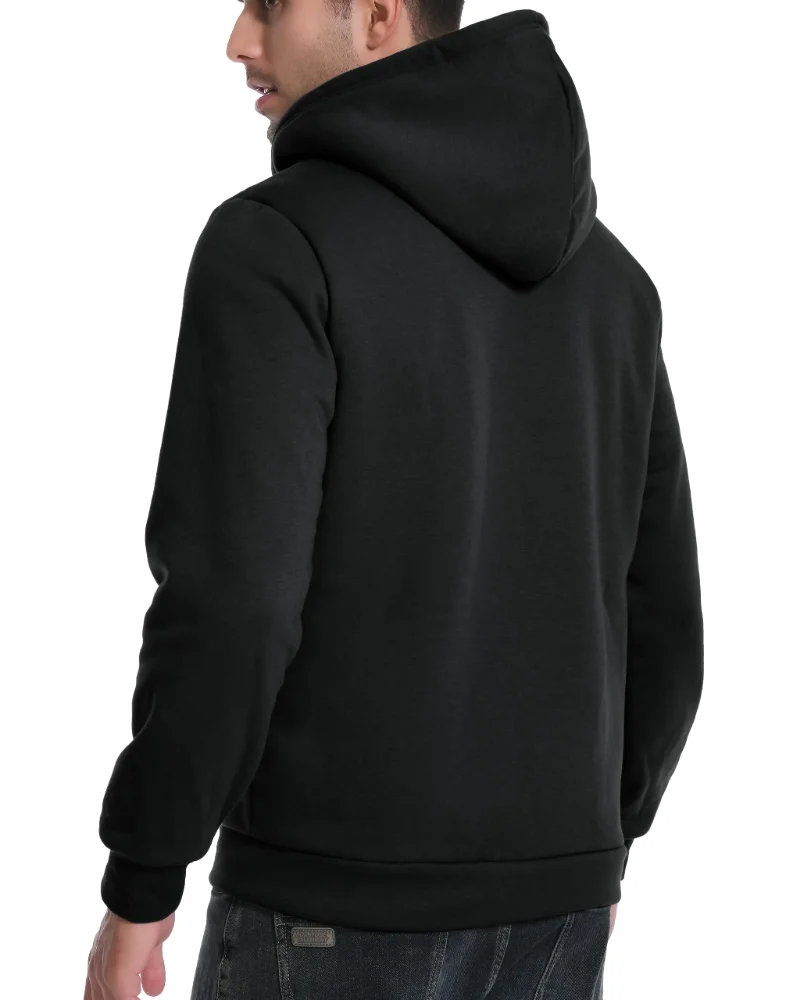Pioneer Camp Men's Full-Zip Sherpa Hoodie, black-sherpa