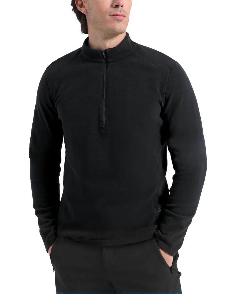 Pioneer Camp Men's Grid Fleece Half-Zip, black