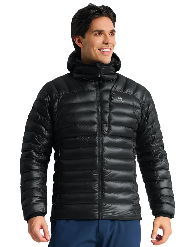 Pioneer Camp Men's Packable Down Hooded Jacket