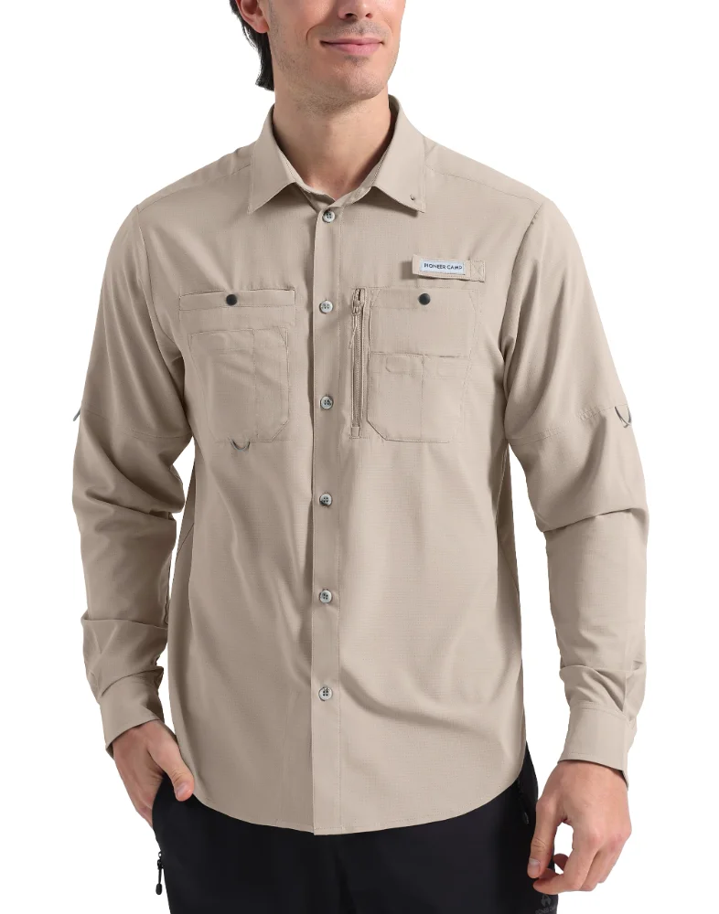 Pioneer Camp Men's Quick-Dry Shirt, snap placket