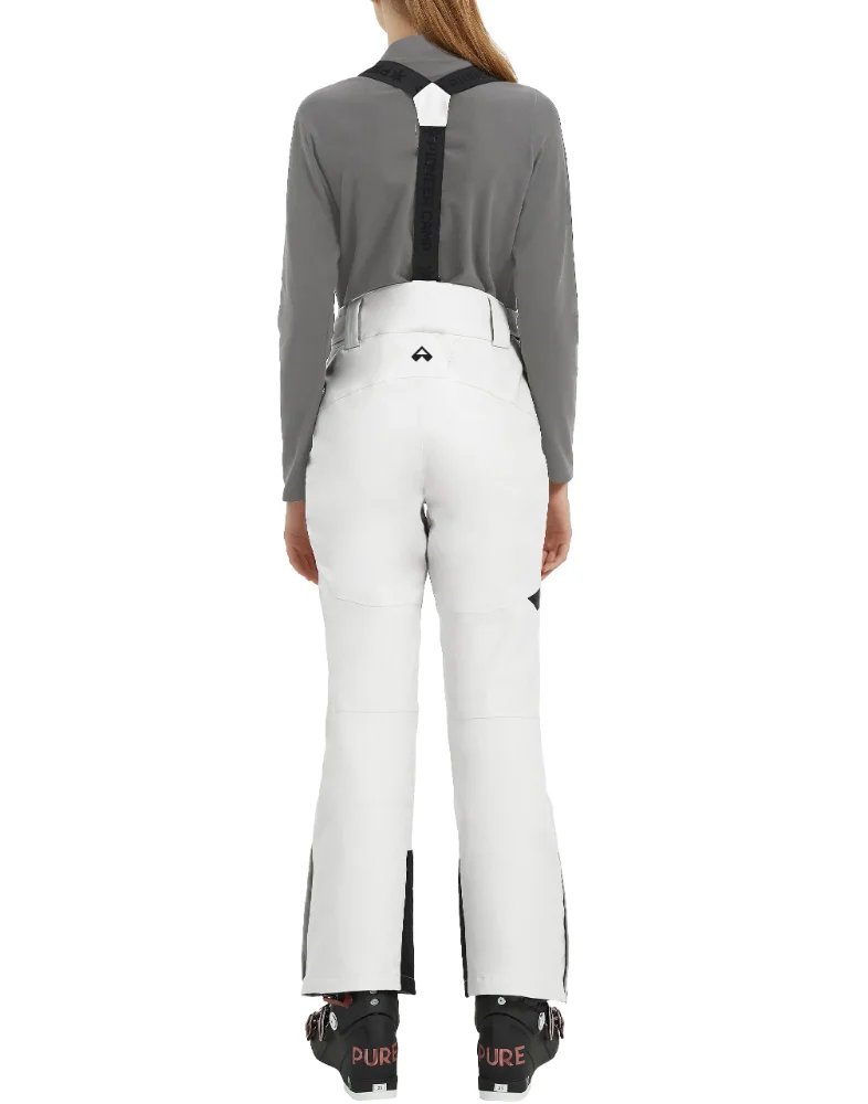 Pioneer Camp Women's Cargo Snow Bibs in White