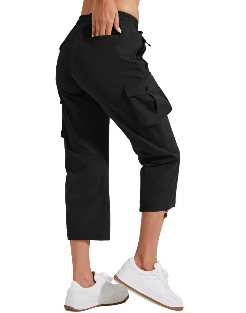 Pioneer Camp Women's Quick-Dry Cargo Trousers, snap placket