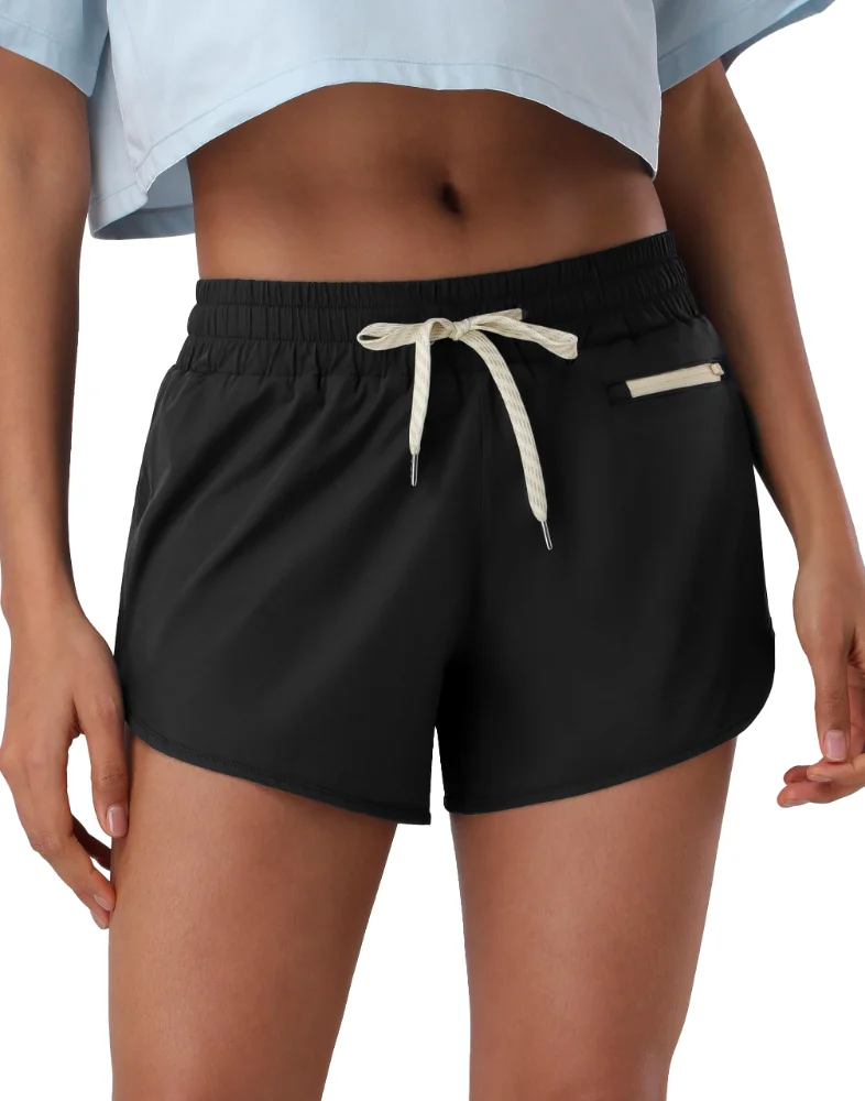 Pioneer Camp Women's Quick-Dry Shorts 4" in Black