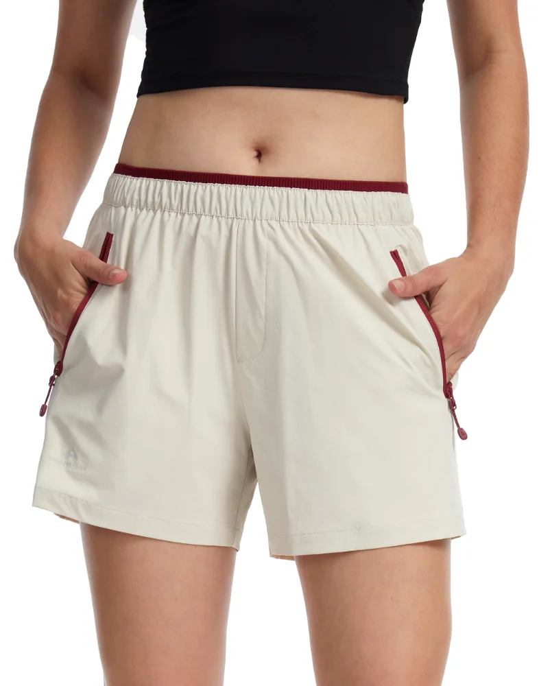 Pioneer Camp Women's Quick-Dry Shorts 4", light khaki
