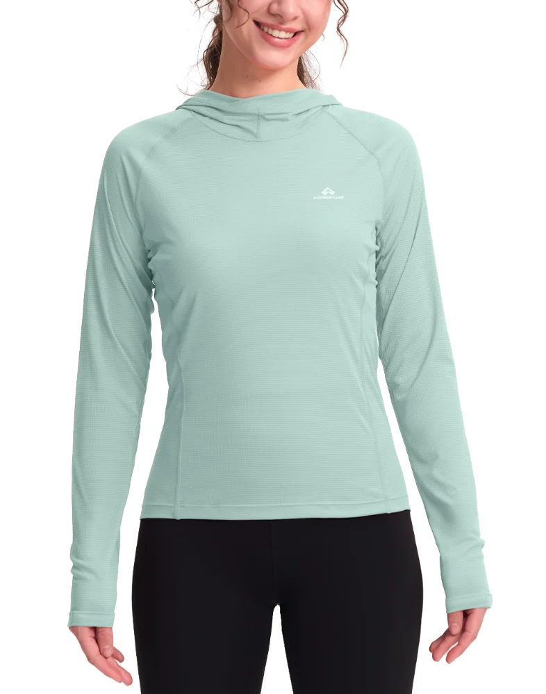 Pioneer Camp Women's Quick-Dry Zip Hoodie in Green