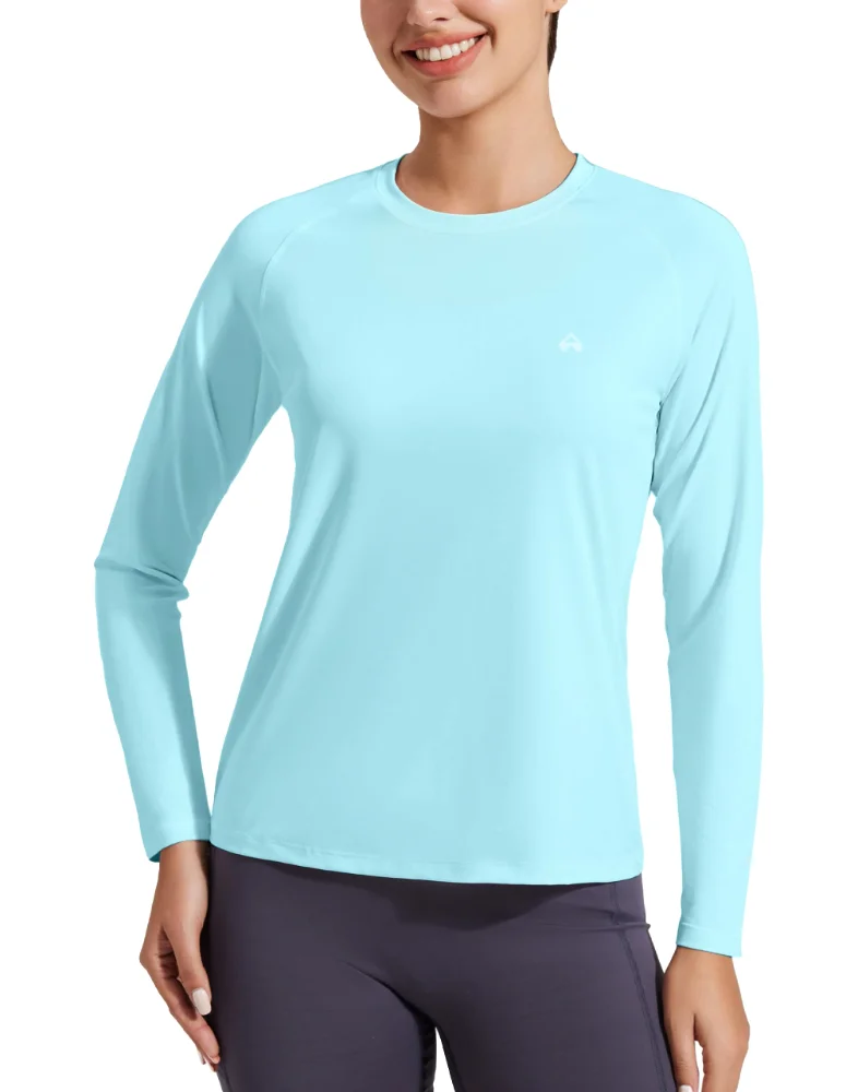 Pioneer Camp Women's UPF Long-Sleeve Sun Shirt, aqua blue