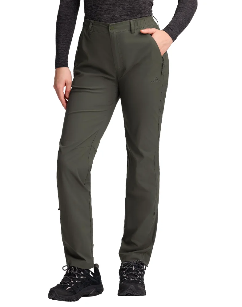 Pioneer Camp Women's Water-Resistant Cargo Trousers, army green