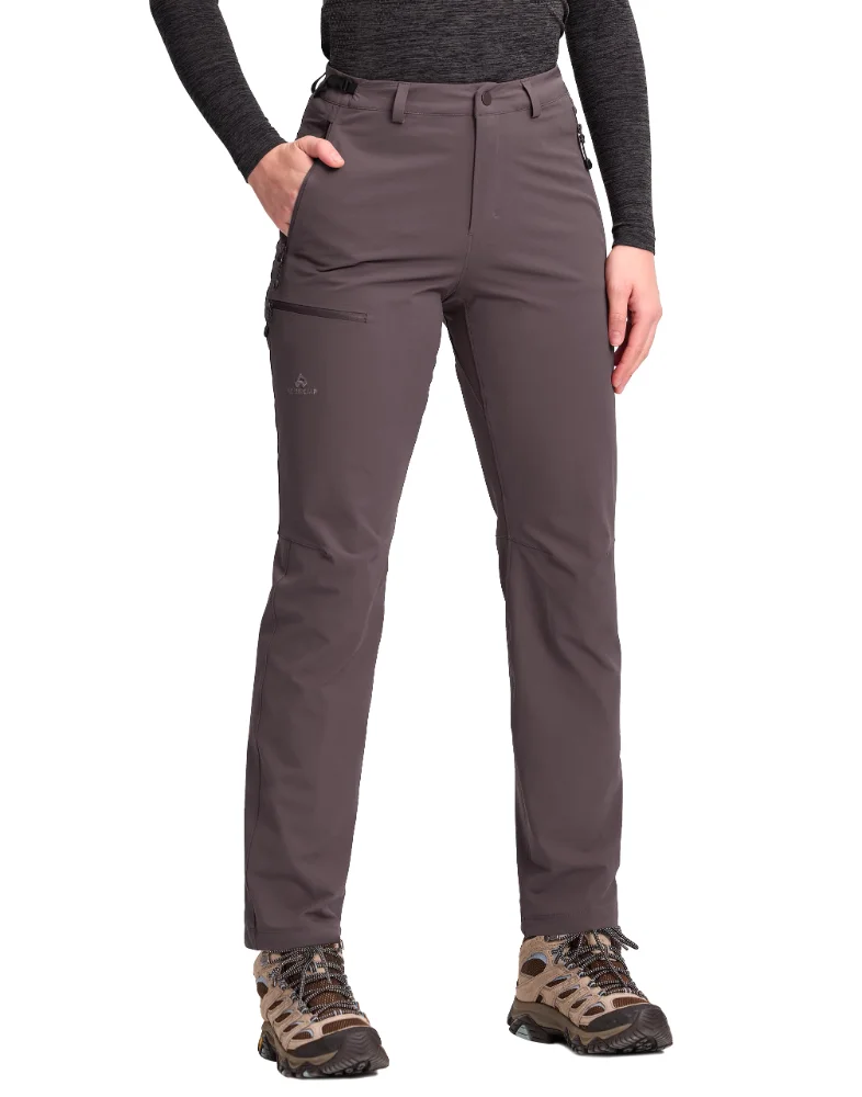 Pioneer Camp Women's Water-Resistant Cargo Trousers, huckleberry