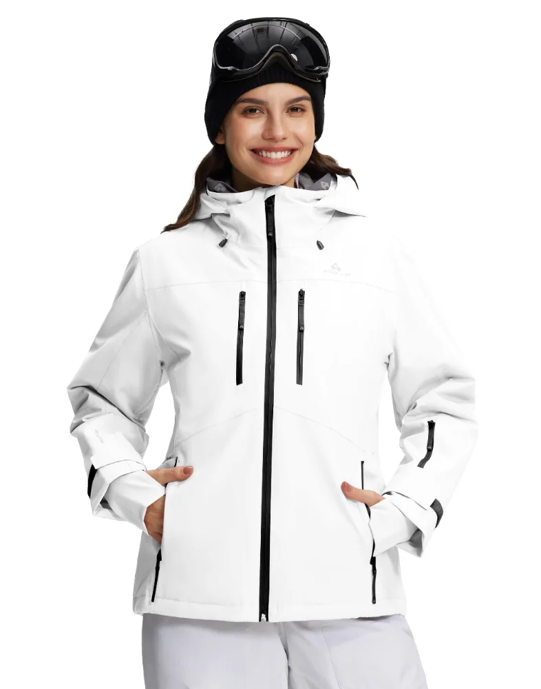Pioneer Camp Women's Waterproof Ski Jacket in White